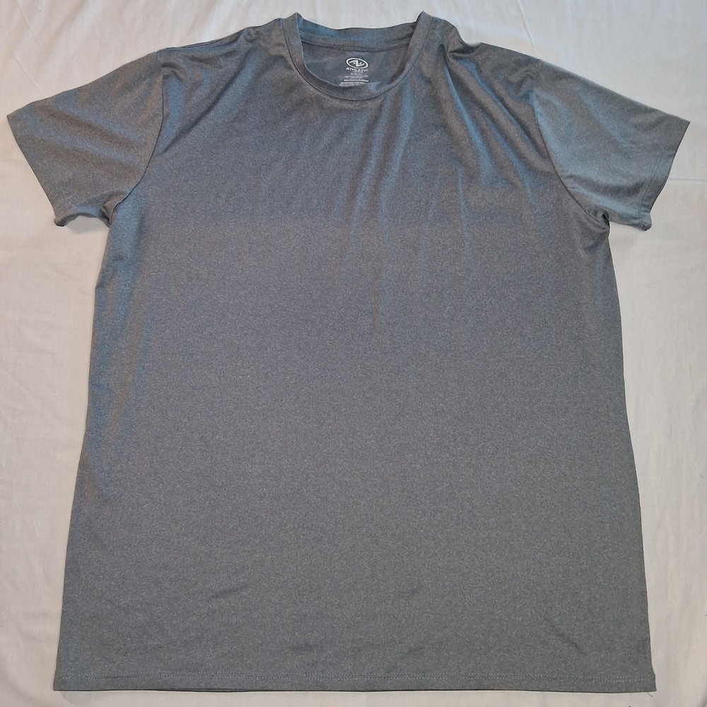 Athletic Works Men's Heathered Gray Short Sleeve T-Shirt‎ Activewear Size XL - Picture 2 of 5